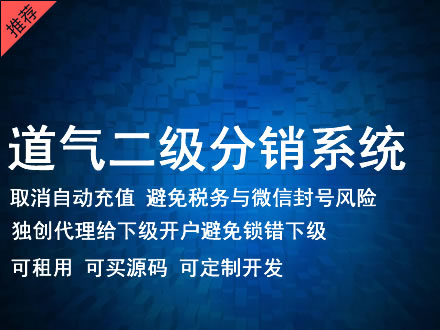 嘉兴市道气二级分销系统 分销系统租用 微商分销系统 直销系统